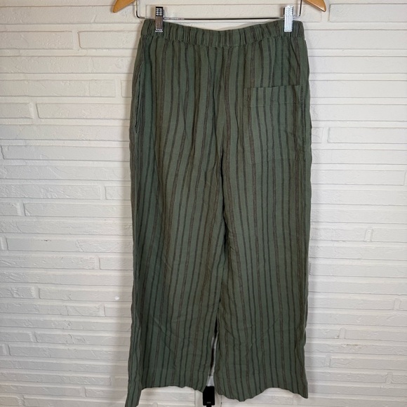 Zara Green Wide Leg Y2K Striped Boho Causal Pants, Women’s Size Extra Small - Picture 5 of 8